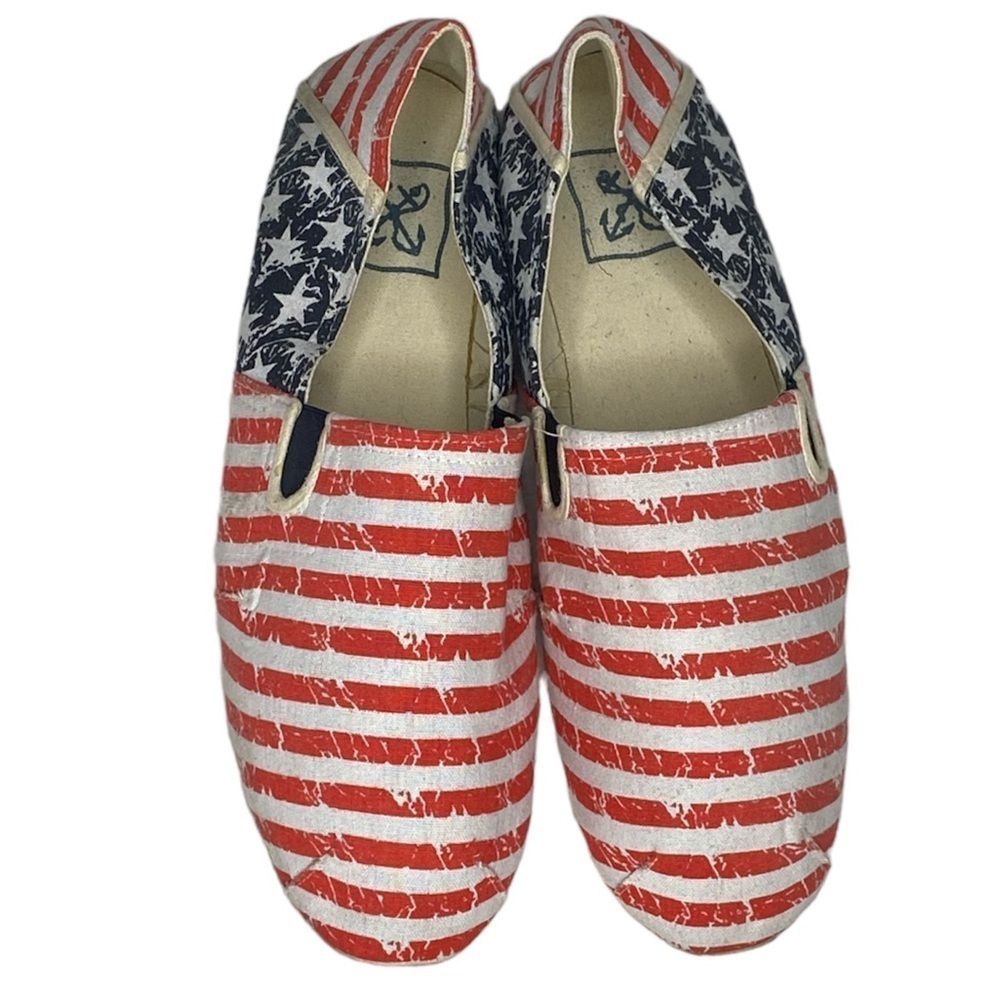 Old Navy American Flag Print Classic Slip-Ons (Size:13, Color:Red/White/Blue) - Picture 2 of 4
